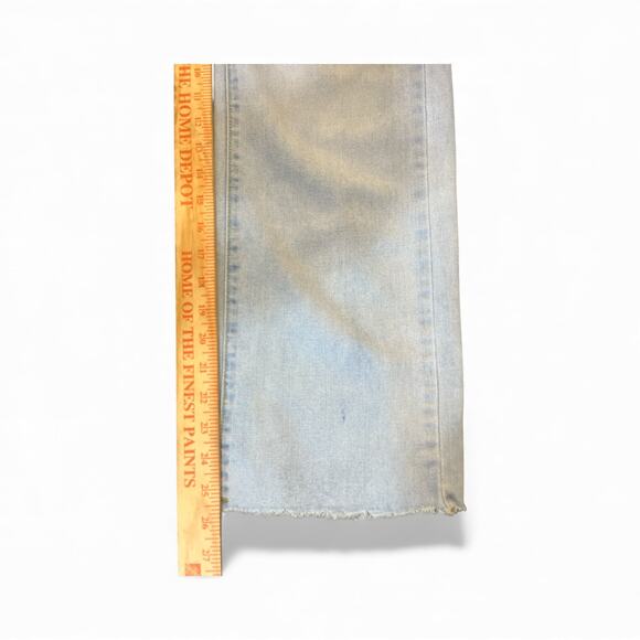 Princess Polly Women’s Wide Leg Jeans Raw Hem Light Wash High Rise Size 6 US 2 - Picture 8 of 8